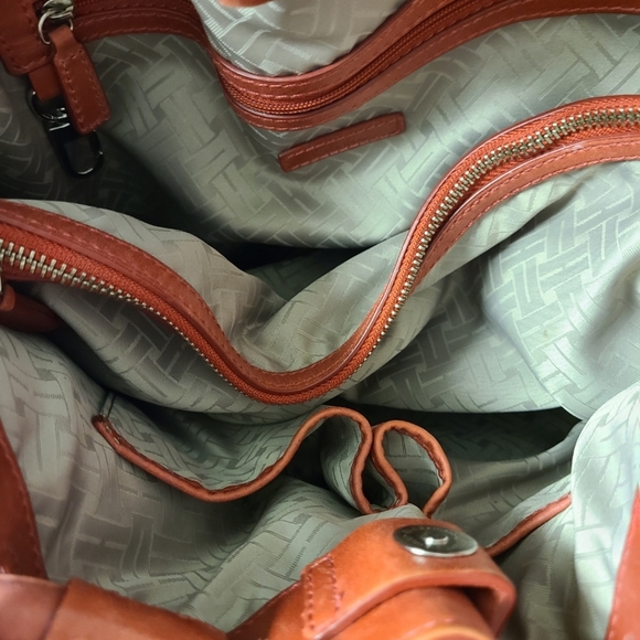 Cole Haan Vintage Red Genuine Leather Handbag Shoulderbag - Picture 11 of 15